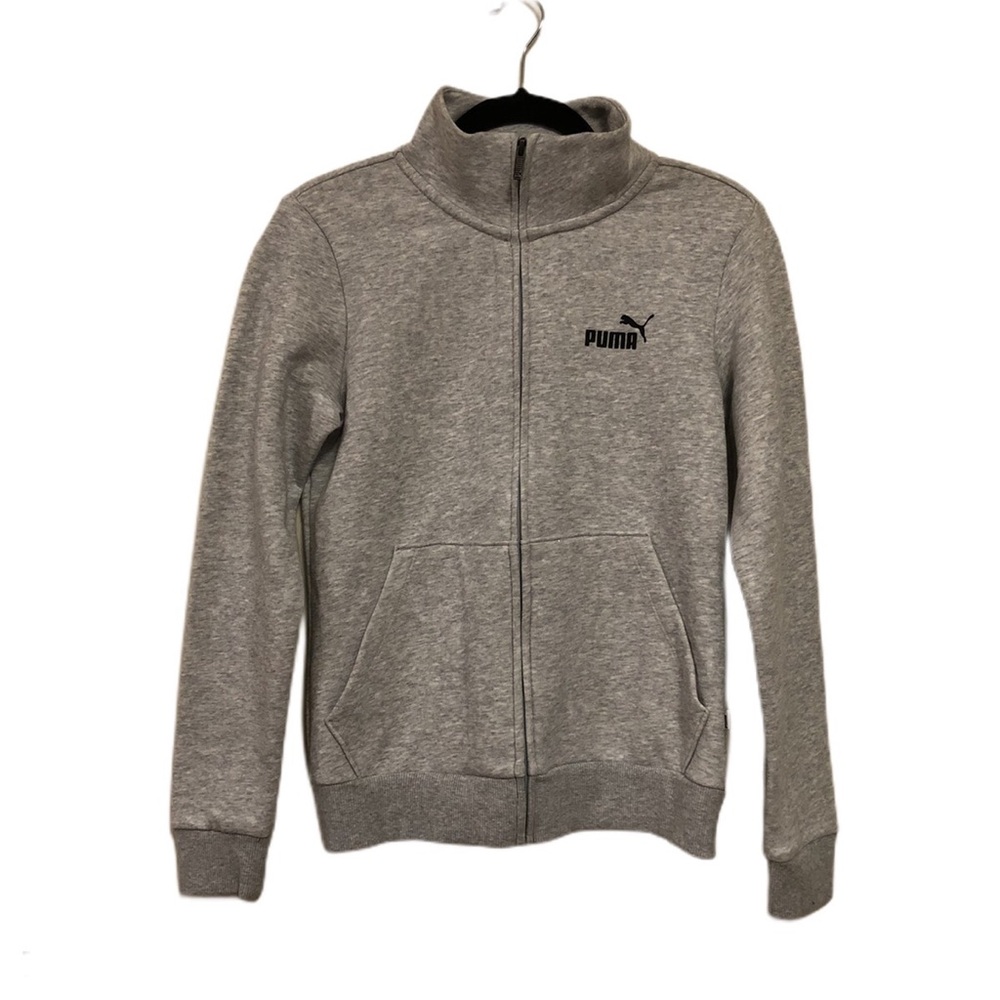 Puma Essentials Fleece Track Jacket Light Gray